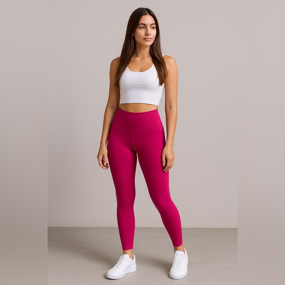 E•Soft High-Rise Full Length Leggings – Magenta / Pink – Size Small